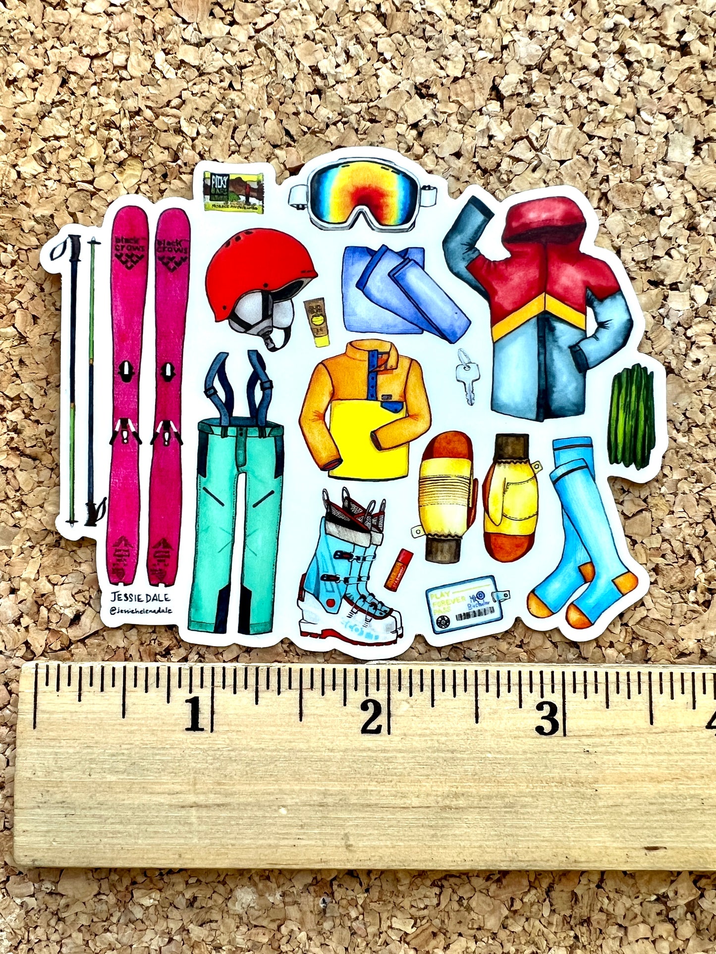 BULK PACK- 50 Ski Checklist Stickers